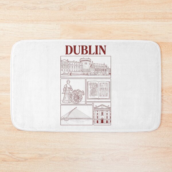 Item preview, Dublin Ireland Landmarks Vintage Line Art Sketch designed and sold by k3rstman1.