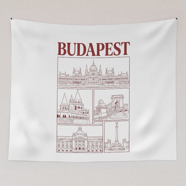 Item preview, Budapest Hungary Landmarks Architecture Cityscape Collage designed and sold by k3rstman1.