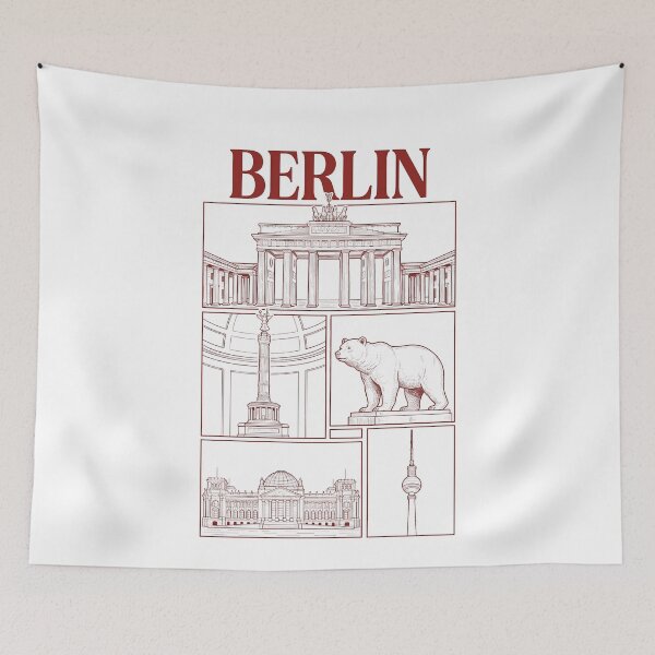 Item preview, Berlin Germany Landmarks Hand Drawn Sketch designed and sold by k3rstman1.