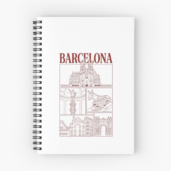 Item preview, Vintage Barcelona Spain Landmarks Travel Line Art designed and sold by k3rstman1.