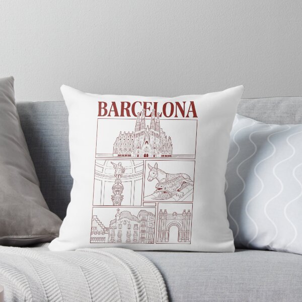 Item preview, Vintage Barcelona Spain Landmarks Travel Line Art designed and sold by k3rstman1.