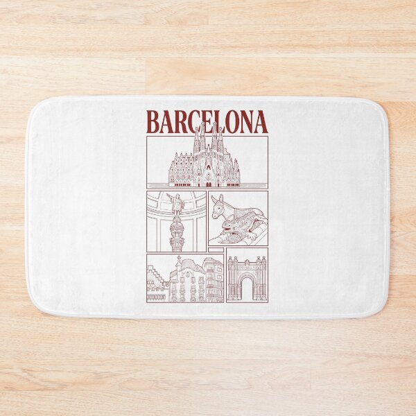 Item preview, Vintage Barcelona Spain Landmarks Travel Line Art designed and sold by k3rstman1.
