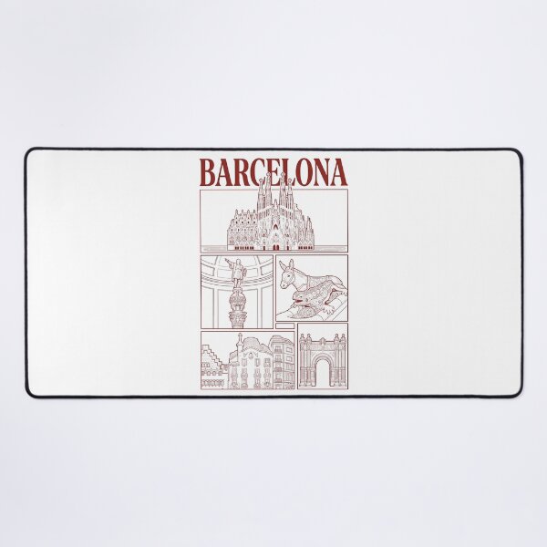 Item preview, Vintage Barcelona Spain Landmarks Travel Line Art designed and sold by k3rstman1.