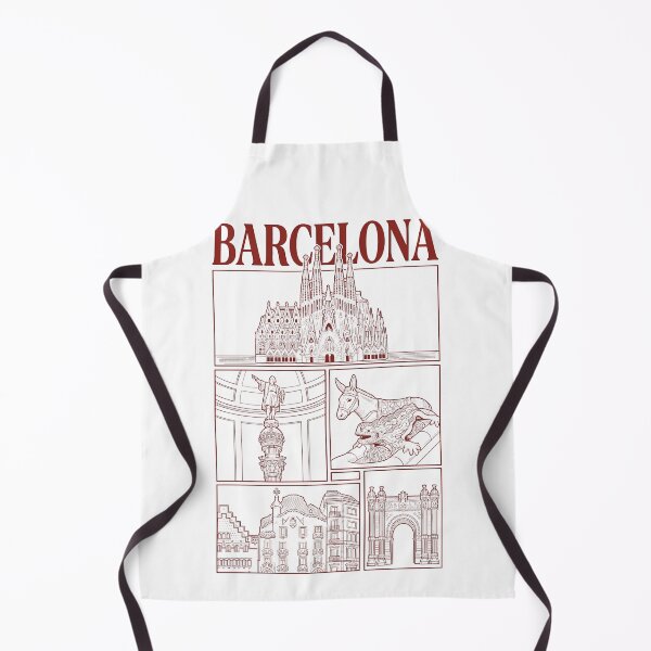 Item preview, Vintage Barcelona Spain Landmarks Travel Line Art designed and sold by k3rstman1.
