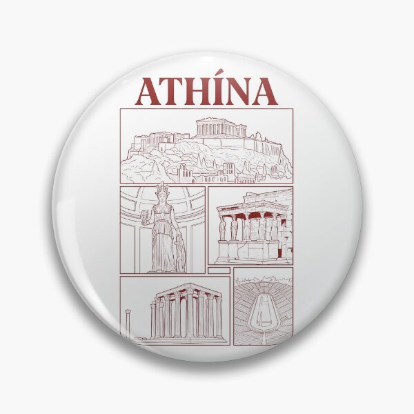 Item preview, Athina Ancient Greek Landmarks Acropolis Sketch designed and sold by k3rstman1.