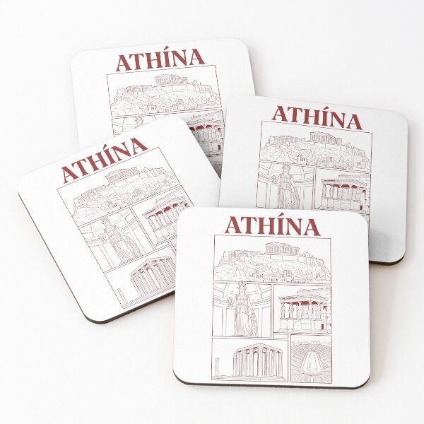 Item preview, Athina Ancient Greek Landmarks Acropolis Sketch designed and sold by k3rstman1.