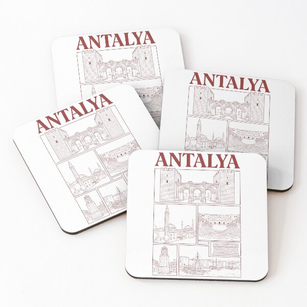Item preview, Antalya Turkey Travel Landmarks Sketch Collage designed and sold by k3rstman1.