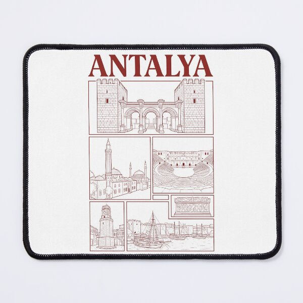 Item preview, Antalya Turkey Travel Landmarks Sketch Collage designed and sold by k3rstman1.