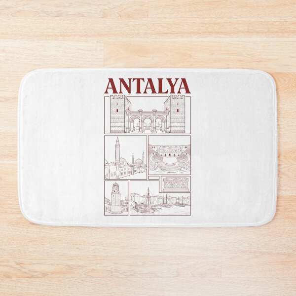 Item preview, Antalya Turkey Travel Landmarks Sketch Collage designed and sold by k3rstman1.