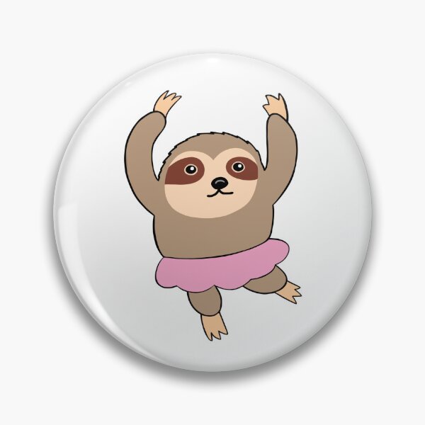 Item preview, Cute Sloth Ballet Dancer in Pink Tutu designed and sold by LesleySilly.
