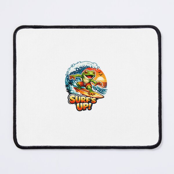 Item preview, Surf’s Up Frog Sticker – Cute Surfing Frog Sunset Beach Cartoon Vinyl Decal designed and sold by Lovely5616.