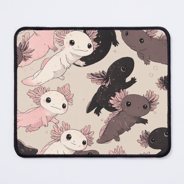 Item preview, Axolotls – Minimalist Seamless Line Art Pattern in Soft Scandinavian Aesthetic designed and sold by Pickachoo.