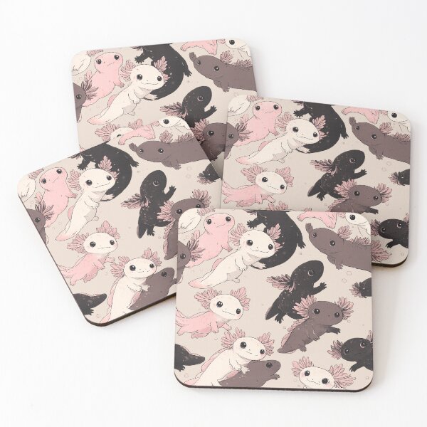 Item preview, Axolotls – Minimalist Seamless Line Art Pattern in Soft Scandinavian Aesthetic designed and sold by Pickachoo.