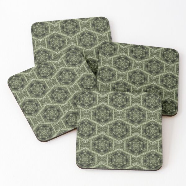 Item preview, Decorative Boho Hexagon Pattern in Olive Green designed and sold by Artistestella.