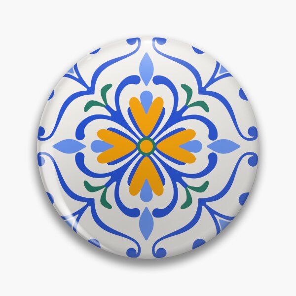 Item preview, Blue and yellow themed rangoli design pattern  designed and sold by Heaven1111.