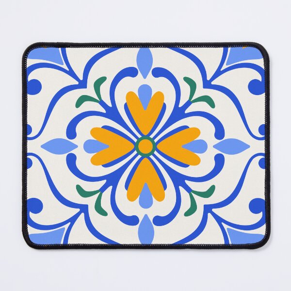 Item preview, Blue and yellow themed rangoli design pattern  designed and sold by Heaven1111.