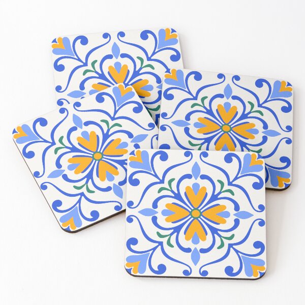 Item preview, Blue and yellow themed rangoli design pattern  designed and sold by Heaven1111.