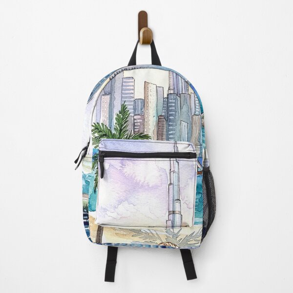 Item preview, Dubai Skyline Burj Al Arab Watercolor Illustration designed and sold by posteriocrew.