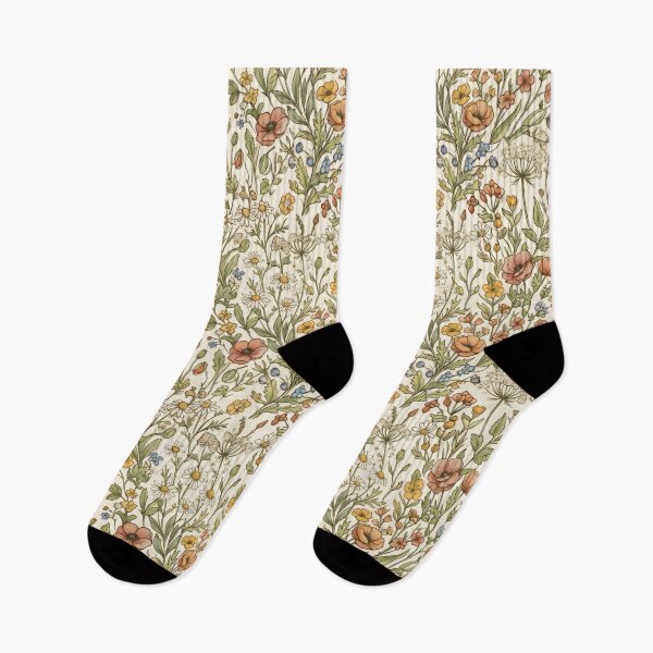 Item preview, Vintage Botanical Wildflower Meadow Pattern designed and sold by SplashTastic.