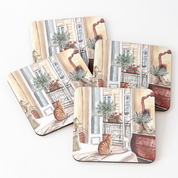 Item preview, Paris Morning Cat designed and sold by posteriocrew.