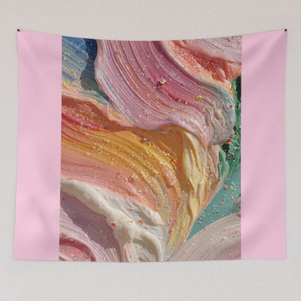 Item preview, Vibrant Abstract Impasto Pastel Oil Paint Strokes designed and sold by colorful-white.