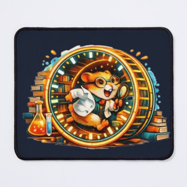Item preview, An Autodidact Is Never Late – Funny Nerd Hamster Study Design designed and sold by InnerwayStudio.