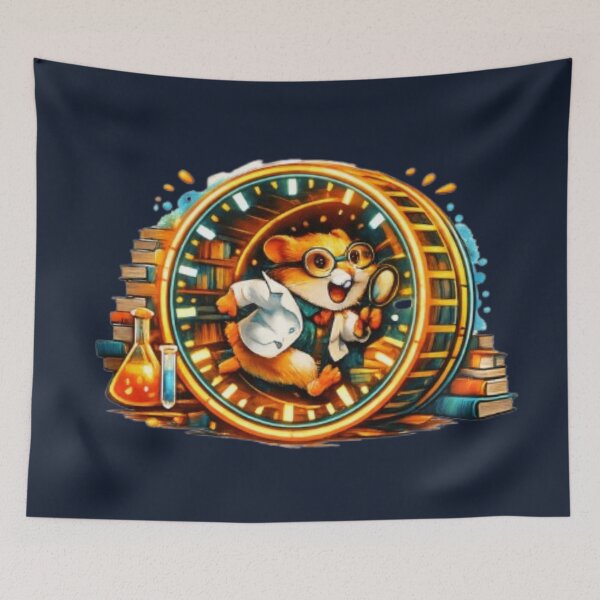 Item preview, An Autodidact Is Never Late – Funny Nerd Hamster Study Design designed and sold by InnerwayStudio.