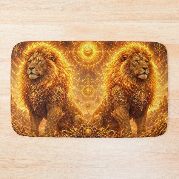 Item preview, Majestic twin Leo art designed and sold by LiuTiuuu.