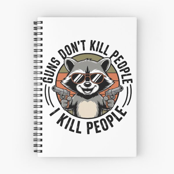Item preview, Guns don't kill people I kill people, Retro Vintage Raccoon designed and sold by graphic-genie.