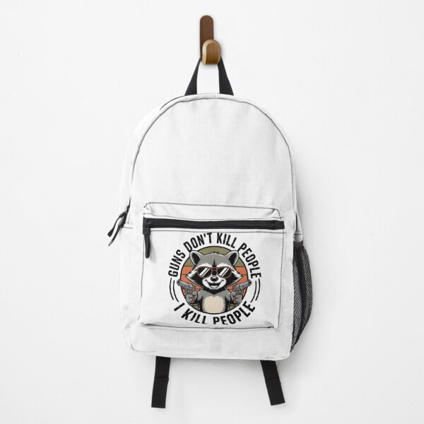 Item preview, Guns don't kill people I kill people, Retro Vintage Raccoon designed and sold by graphic-genie.