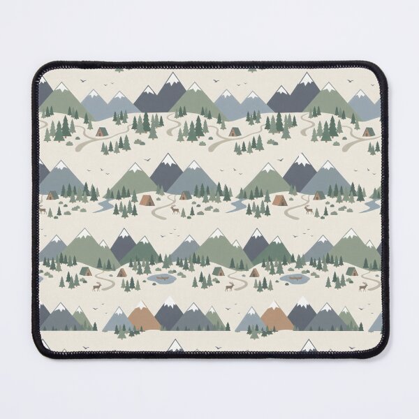 Item preview, Minimalist Adventure Mountain Landscape Pattern designed and sold by SplashTastic.
