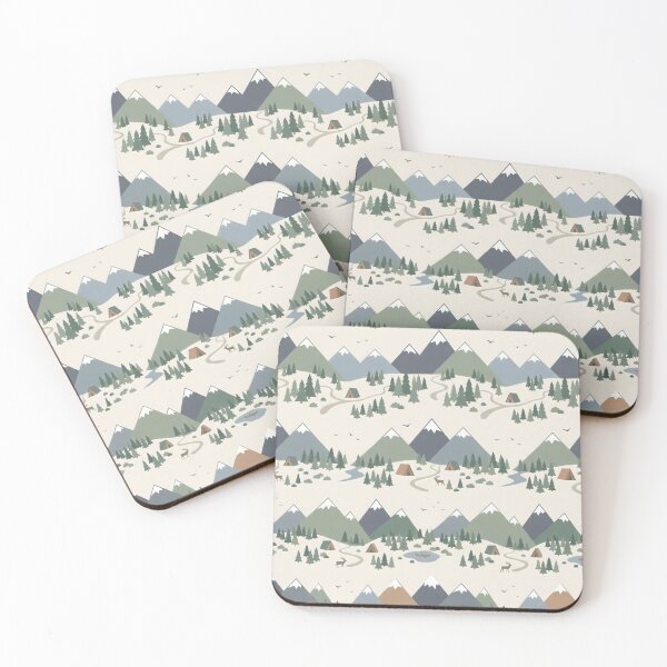 Item preview, Minimalist Adventure Mountain Landscape Pattern designed and sold by SplashTastic.