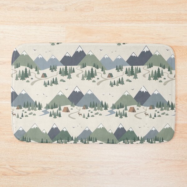 Item preview, Minimalist Adventure Mountain Landscape Pattern designed and sold by SplashTastic.