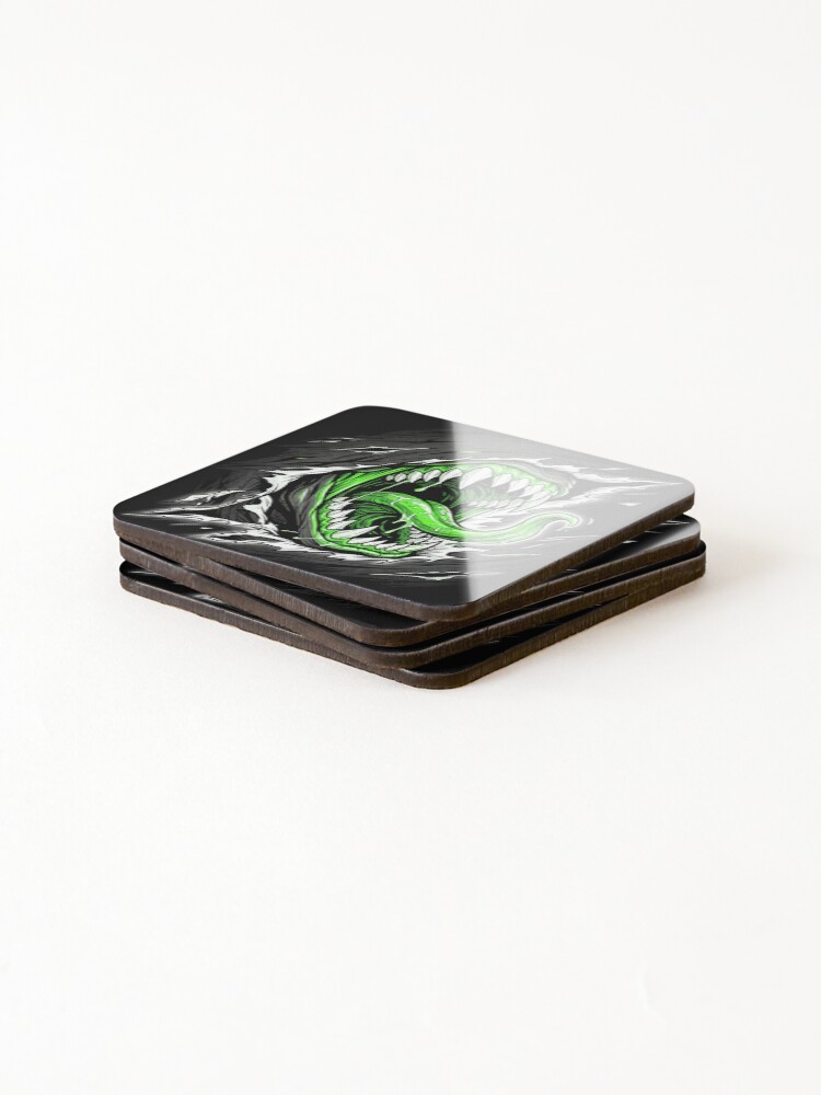 Thumbnail 4 of 5, Coasters (Set of 4), Monster Mouth Rip designed and sold by Stickersdevelop.