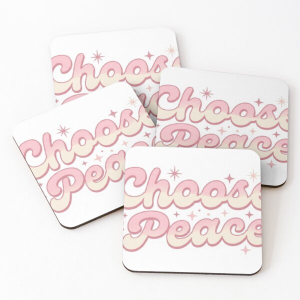 Item preview, Choose peace pastel retro motivational aesthetic sticker  designed and sold by PixelPop-US.