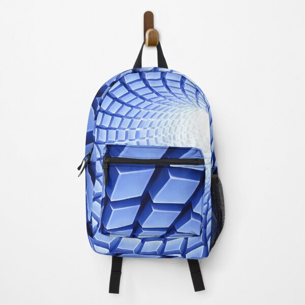 Item preview, 3D Blue Geometric Vortex Optical Illusion Digital Art designed and sold by NeO² Studio.
