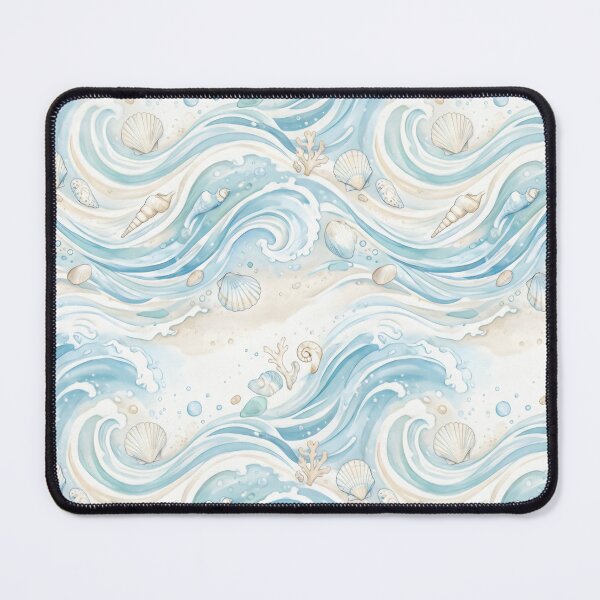 Item preview, Watercolor Coastal Ocean Waves and Shells designed and sold by SplashTastic.