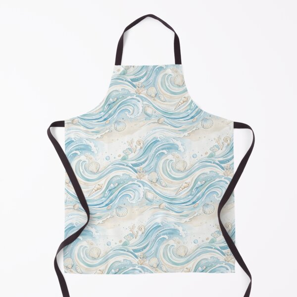 Item preview, Watercolor Coastal Ocean Waves and Shells designed and sold by SplashTastic.
