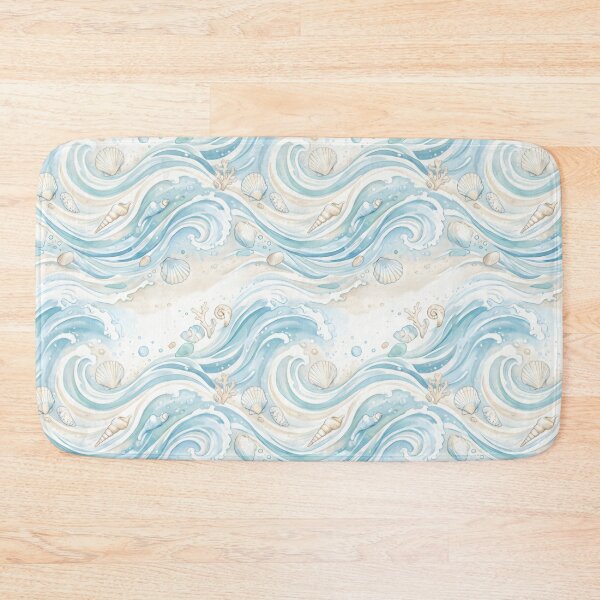Item preview, Watercolor Coastal Ocean Waves and Shells designed and sold by SplashTastic.