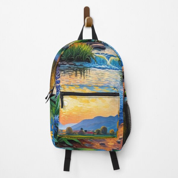 Item preview, Sunset Over the Quiet Stream designed and sold by Undersea Ai Art.
