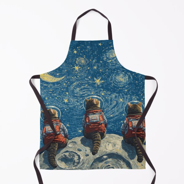 Item preview, Three Space Cats on the Moon Stargazing designed and sold by EschatonGarden.
