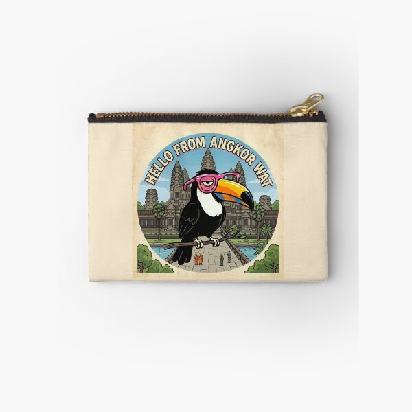 Item preview, Cartoon Cambodia Toucan at Angkor Wat designed and sold by SplashTastic.