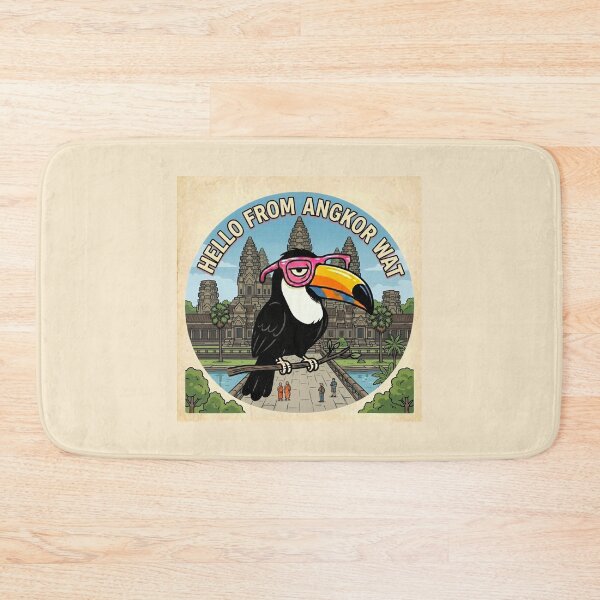 Item preview, Cartoon Cambodia Toucan at Angkor Wat designed and sold by SplashTastic.