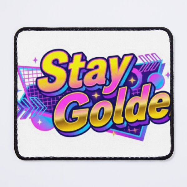 Item preview, Stay golden retro 80s Aesthetic vibrant typography sticker  designed and sold by PixelPop-US.