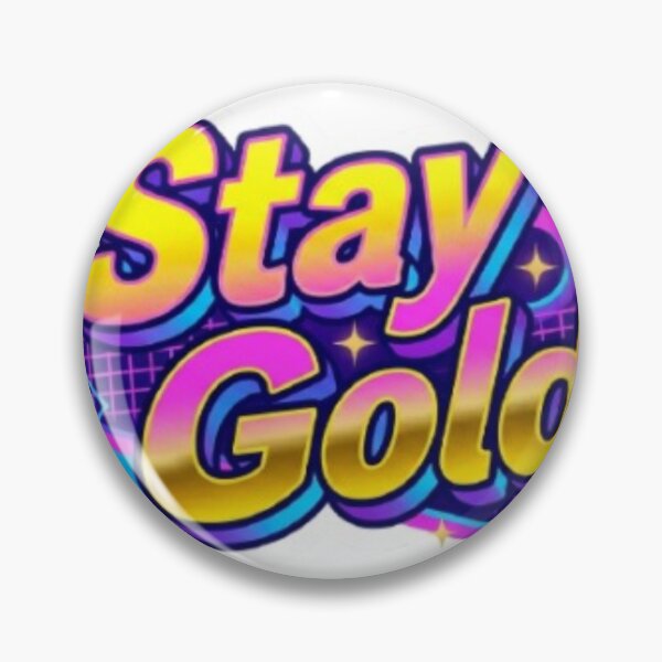 Item preview, Stay golden retro 80s Aesthetic vibrant typography sticker  designed and sold by PixelPop-US.