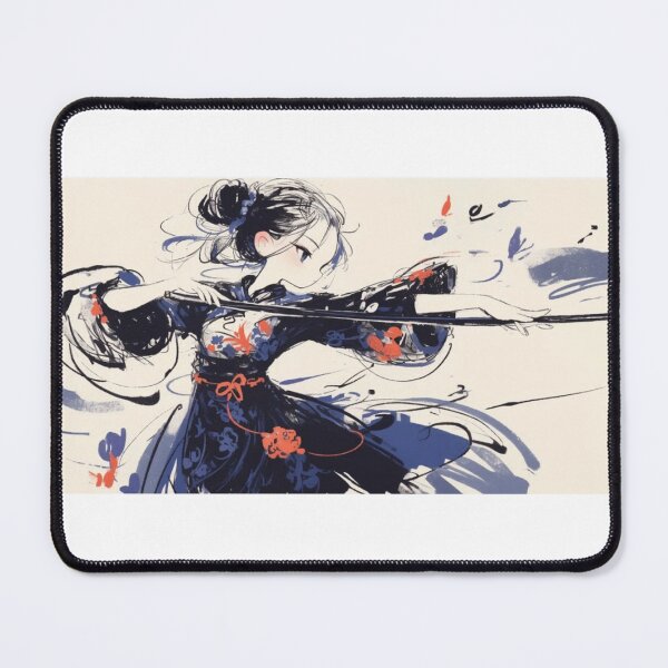 Item preview, Samurai Archer Girl – Japanese Ink Anime Aesthetic Art designed and sold by EchoWave11.