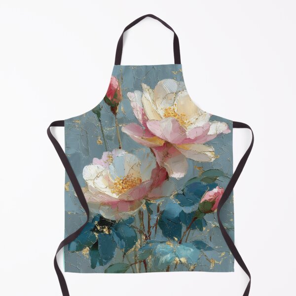 Item preview, Elegant Oil Painted Peonies with Gold Leaf Accents designed and sold by colorful-white.