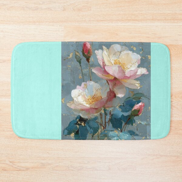 Item preview, Elegant Oil Painted Peonies with Gold Leaf Accents designed and sold by colorful-white.