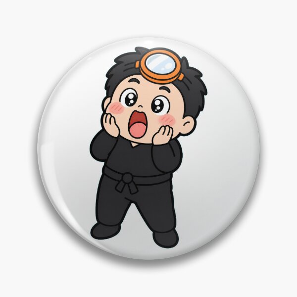 Item preview, KOREA HAENAM - Cute Chibi Character Amazed Wow Expression Sticker designed and sold by KOREA-HAENAM.
