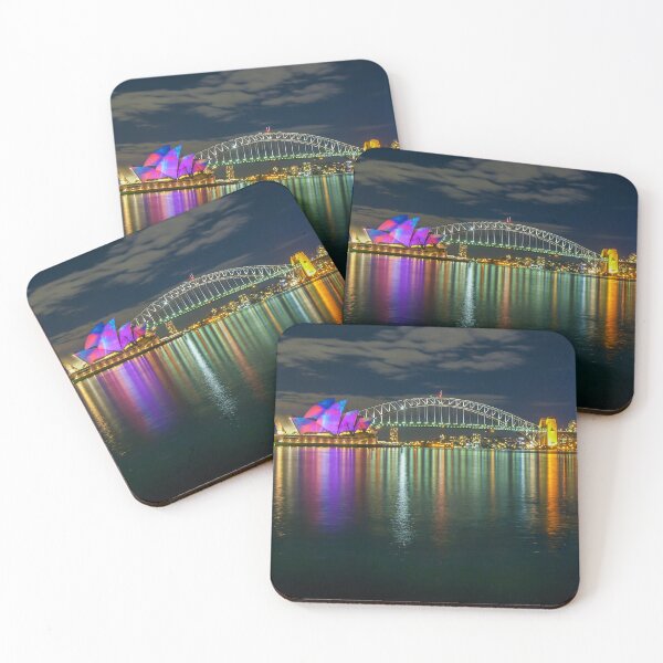 Item preview, Beautiful Sydney Harbour at Night (Vivid Sydney Festival), Sydney, NSW, Australia designed and sold by Ross.A.Campbell.